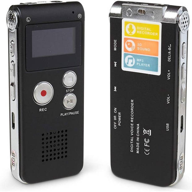 Voice Recorder Premium - Stereo Opname - Met MP3 Speler functie