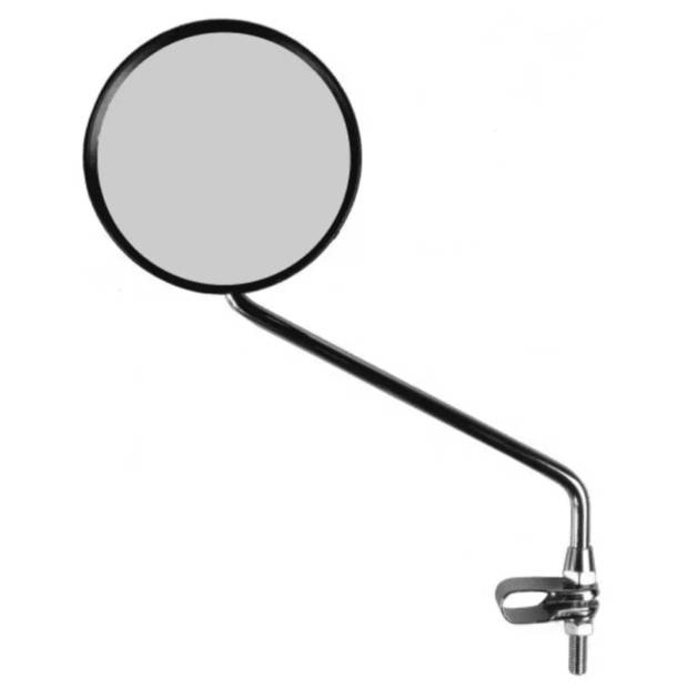 Simson Stuurspiegel Groot met Reflector 11 cm Zwart