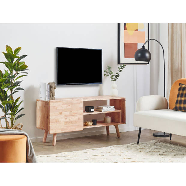 Beliani WESTFIELD - TV-kast-Lichte houtkleur-Rubberhout