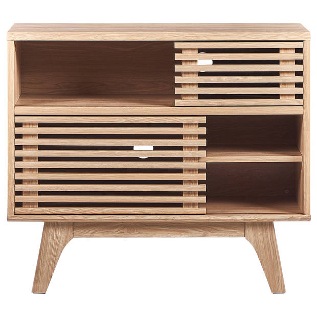 Beliani CLEVELAND - Sideboard-Lichte houtkleur-MDF