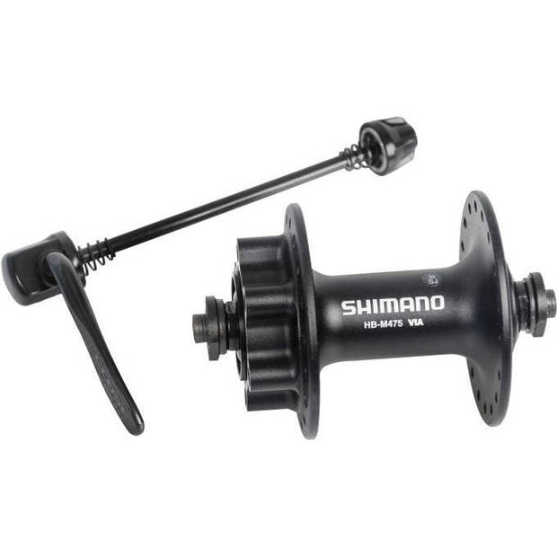 Shimano Voornaaf FH-M475 36 gaats 6 bouts met remschijfbevestiging zwart