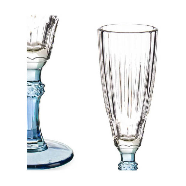 Champagneglas Exotic Kristal Blauw 170 ml