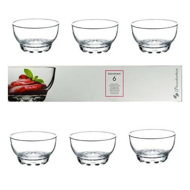 Pasabahce IJcoupes/IJsjes/Dessert serveer schaaltjes - set 6x stuks - kristal glas - 275 ml - IJsjeshouders