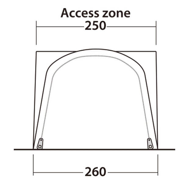 Outwell Campertent Waystone 160 zwart en grijs