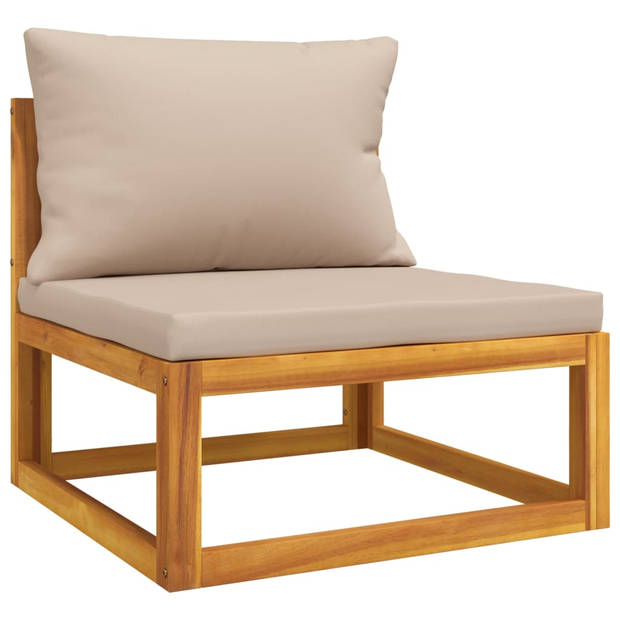 The Living Store Tuinset - Massief Acaciahout - Modulair ontwerp - Comfortabele zitervaring - Praktische tafel -