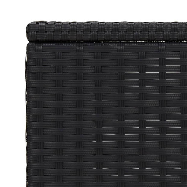 vidaXL Bijzettafel C-vormig 40x35x60 cm poly rattan zwart