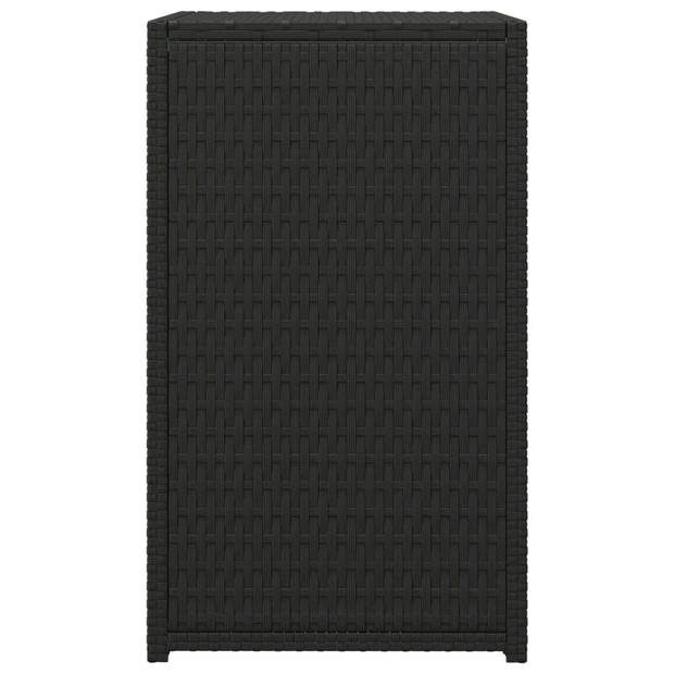 vidaXL Bijzettafel C-vormig 40x35x60 cm poly rattan zwart