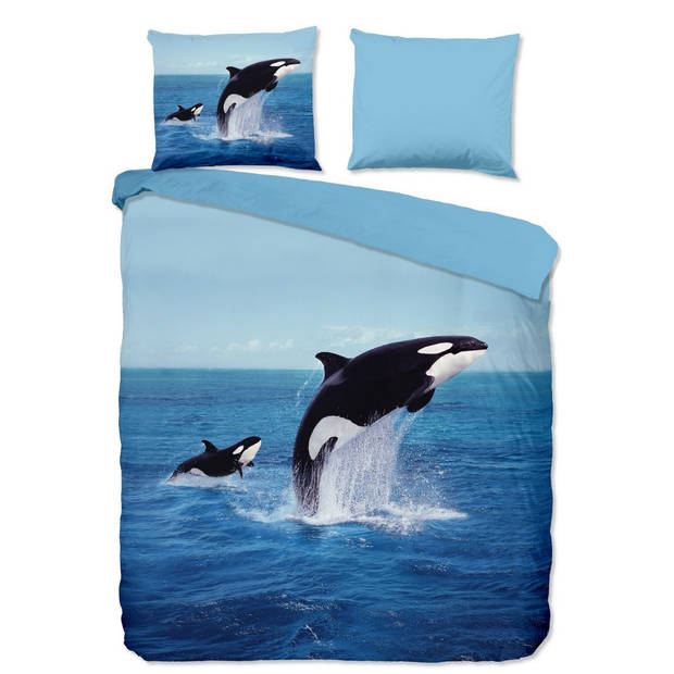 Pure Dekbedovertrek Micropercal Orca - blauw 240x200/220cm