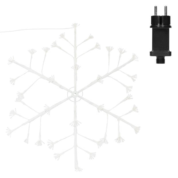 LED sneeuwvlok met 288 warm witte LED's gemaakt van metaal