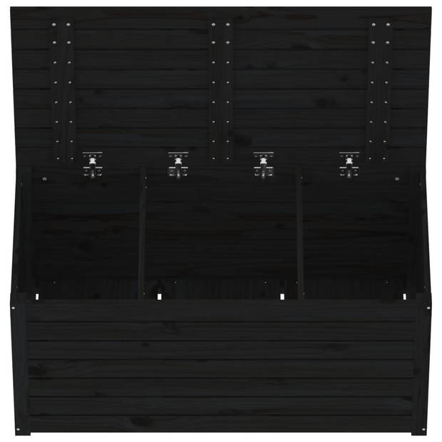 vidaXL Tuinbox 101x50,5x46,5 cm massief grenenhout zwart