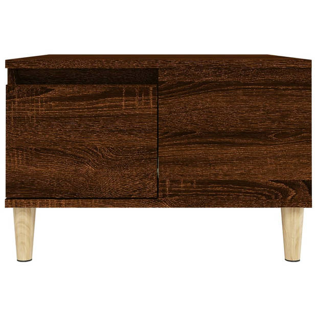 vidaXL Salontafel 55x55x36,5 cm bewerkt hout bruin eikenkleur