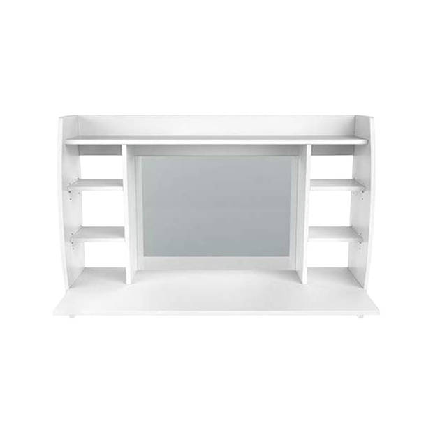 Wandkaptafel met spiegel 110x75x48,5 cm Wit MDF incl. kruk ML-Design