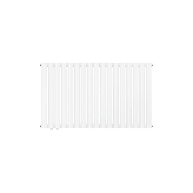 Badkamer radiator Dubbel horizontaal 600x1020 mm Wit met zijaansluiting LuxeBath