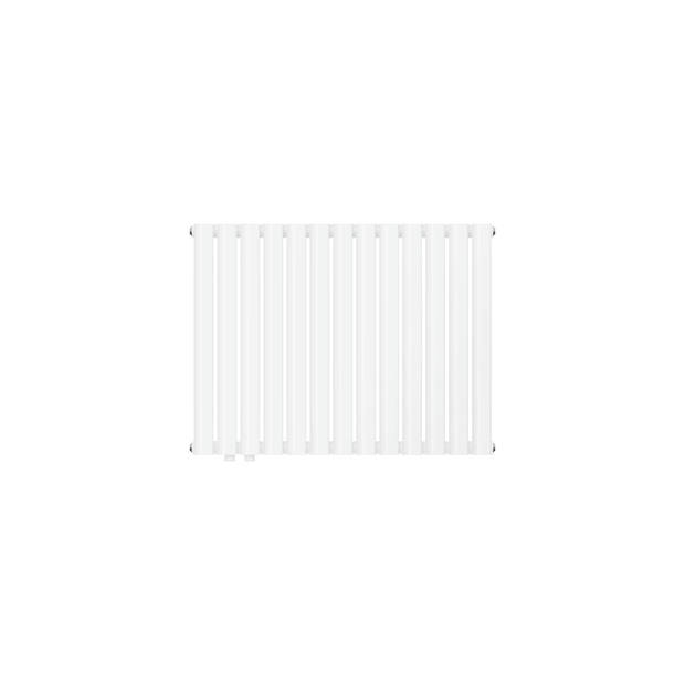 Badkamer radiator dubbellaags horizontaal 600x780 mm wit met zijaansluiting LuxeBath