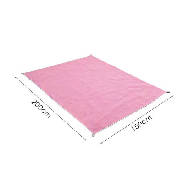 Shop Story XXL anti-zand strandlaken Roze 200 x 150 cm