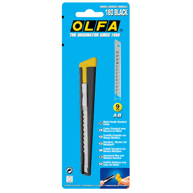 Olfa 180 - Cutter - 138mm - Zwart