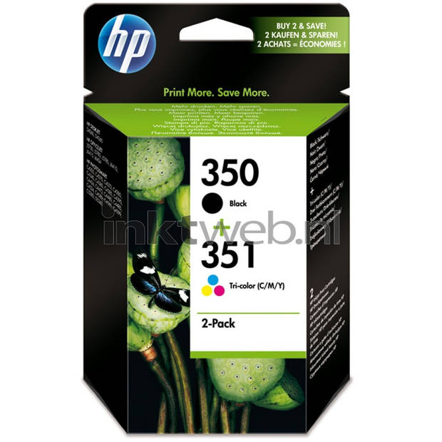 HP 350 en 351 zwart en kleur cartridge