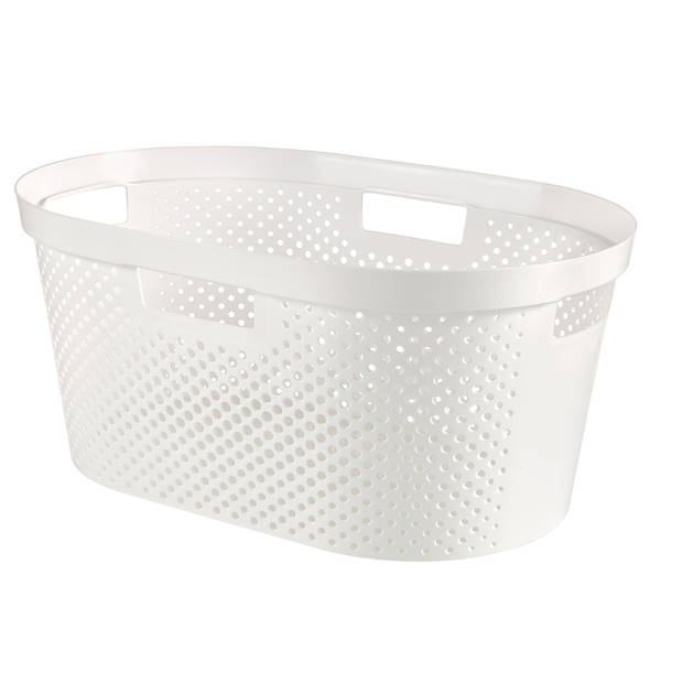 Curver Infinity Recycled Dots Wasmand - 40L - 2 stuks - Wit