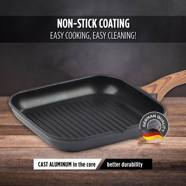 Rosmarino Black Line Grillpan 28cm & wokpan 30cm