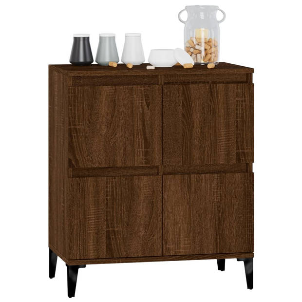 The Living Store Dressoir Classic Bruineiken - 60 x 35 x 70 cm - Duurzaam bewerkt hout en metaal