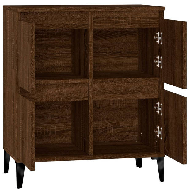 The Living Store Dressoir Classic Bruineiken - 60 x 35 x 70 cm - Duurzaam bewerkt hout en metaal