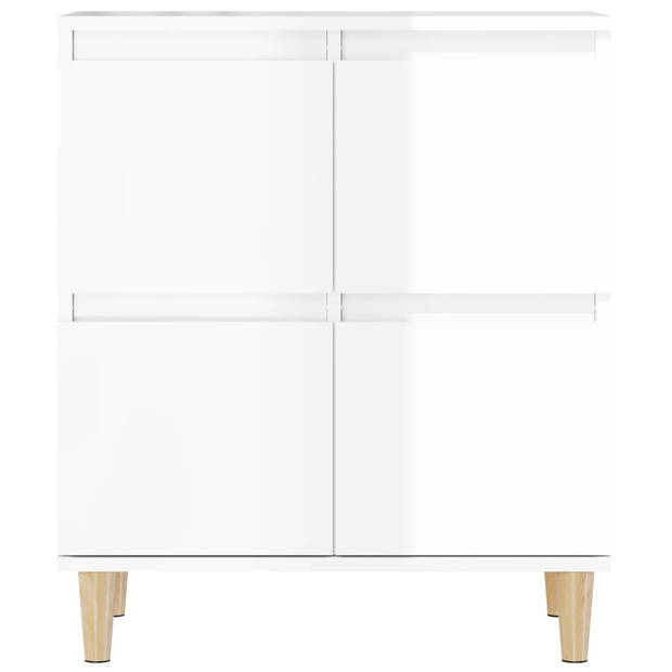 The Living Store Dressoir Classic - Hoogglans wit - 60 x 35 x 70 cm