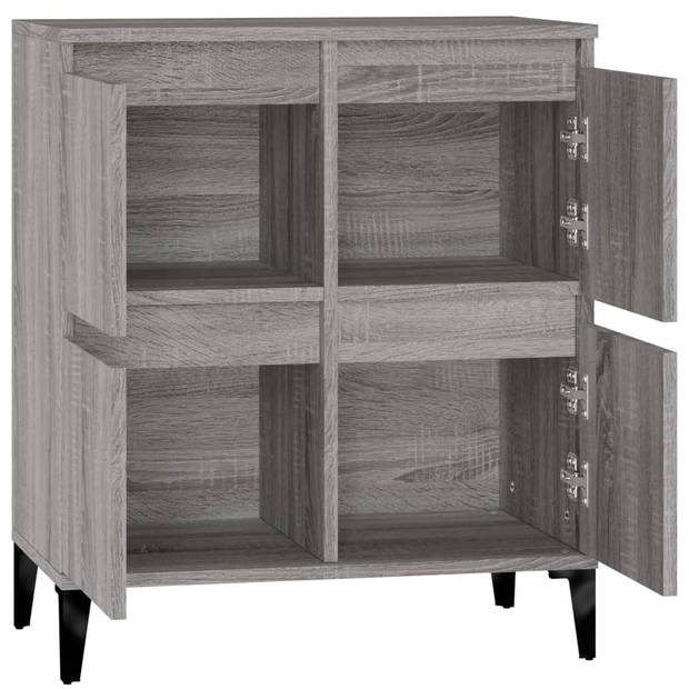 The Living Store Dressoir - Klassiek - Kast - 60x35x70 cm - Grijs Sonoma Eiken