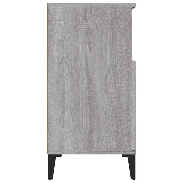 vidaXL Dressoir 60x35x70 cm bewerkt hout grijs sonoma eikenkleurig