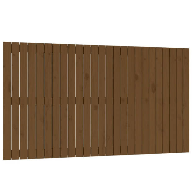 vidaXL Wandhoofdbord 159,5x3x90 cm massief grenenhout honingbruin