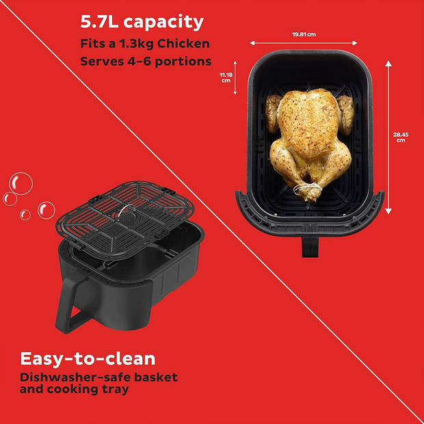 Instant Vortex Slim 5,7L airfryer (zwart)