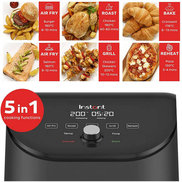 Instant Vortex Slim 5,7L airfryer (zwart)