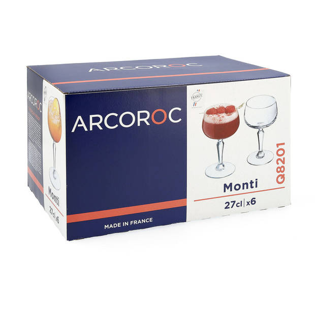 Set van bekers Arcoroc Monti Transparant Glas 270 ml 6 Stuks
