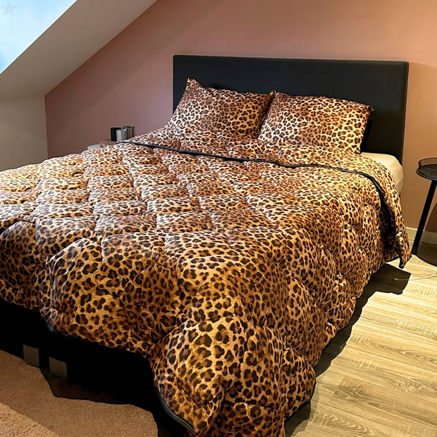 HappyBed Panter 240x220 - Wasbaar dekbed zonder overtrek - Bedrukt dekbed zonder hoes