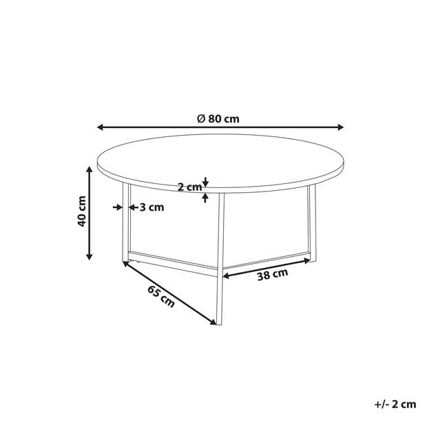 Beliani TIPPO - Salontafel-Donkere houtkleur-MDF