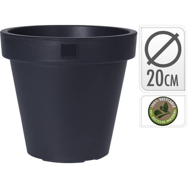 Bloempot ek rond dia 20cm,antr