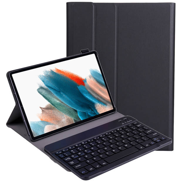 Basey Samsung Galaxy Tab A8 2021 Toetsenbord Hoes Book Case - Samsung Galaxy Tab A8 2021 Keyboard Cover Hoesje - Zwart