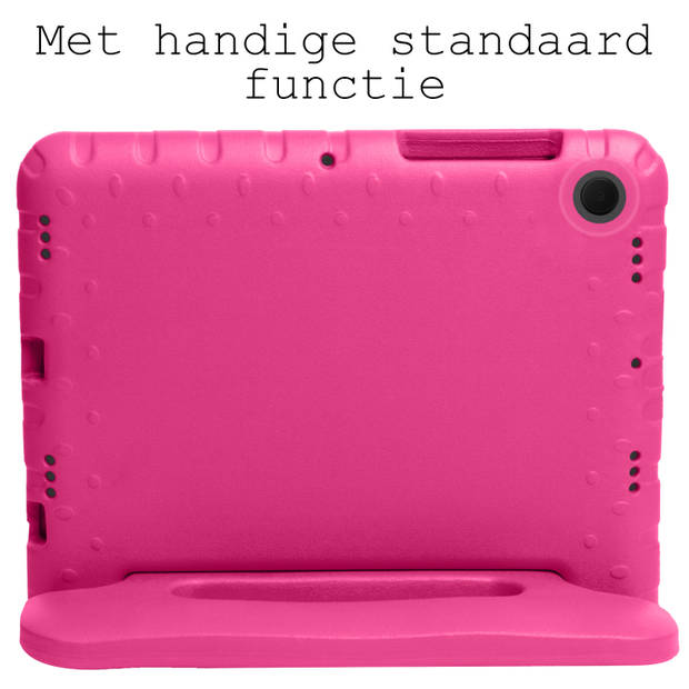 Basey Samsung Galaxy Tab A8 Kinderhoesje Foam Case Hoesje Cover Hoes -Roze