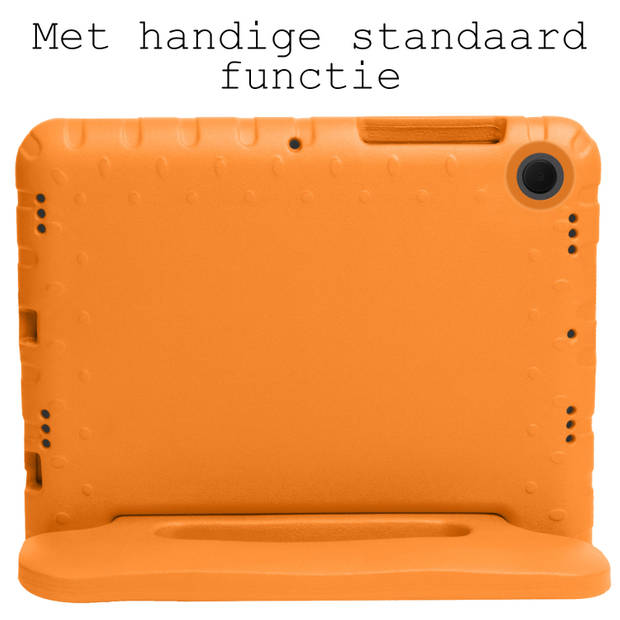 Basey Samsung Galaxy Tab A8 Kinderhoesje Foam Case Hoesje Cover Hoes -Oranje