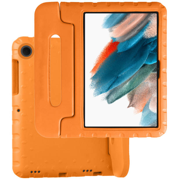 Basey Samsung Galaxy Tab A8 Kinderhoesje Foam Case Hoesje Cover Hoes -Oranje