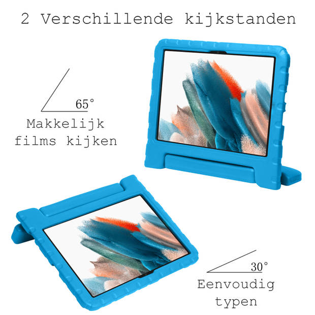 Basey Samsung Galaxy Tab A8 Kinderhoesje Foam Case Hoesje Cover Hoes Samsung Galaxy Tab A8-Blauw
