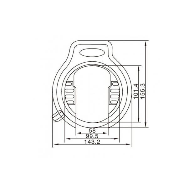 Edge Strong Ringslot ART2 Gekeurd 2 Sleutels Zwart