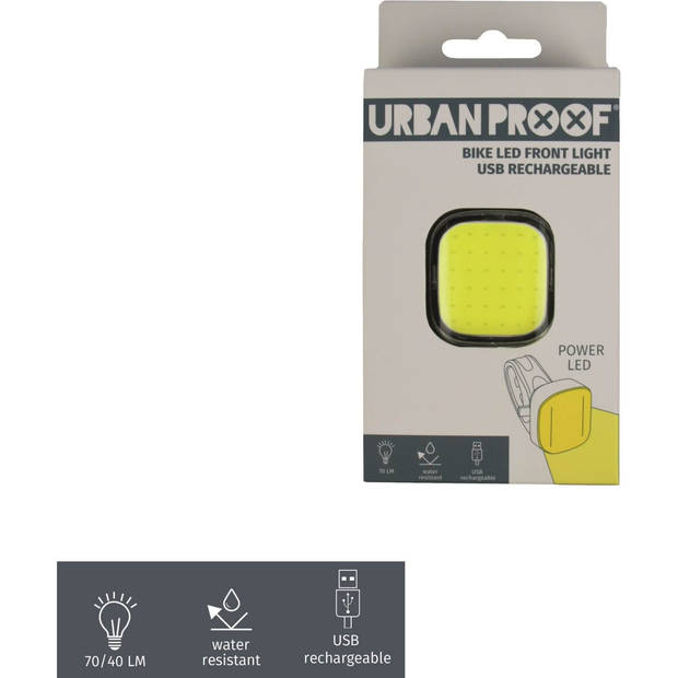 UrbanProof High power koplamp geel USB