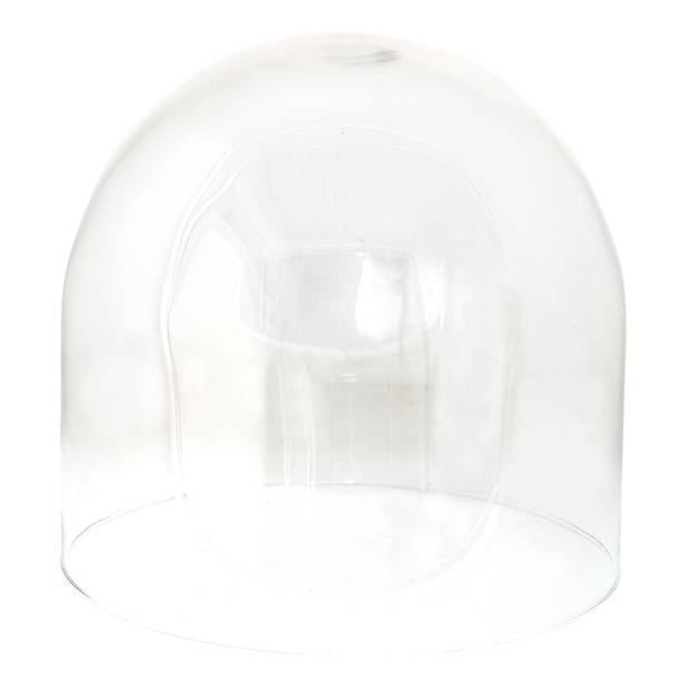 HAES DECO - Decoratieve glazen stolp zonder onderzetter, diameter 23 cm en hoogte 22 cm - ST6GL3548HS