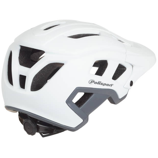 Polisport Mountain pro fietshelm l 58-61cm wit/grijs