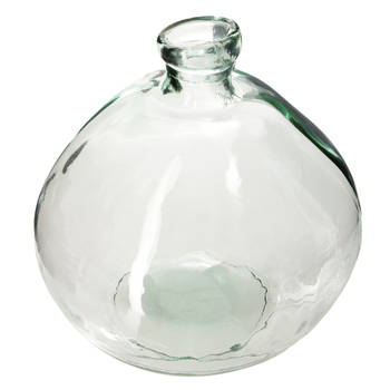 Atmosphera bloemenvaas Organische bol fles vorm - helder transparant - glas - H33 x D32 cm - Vazen