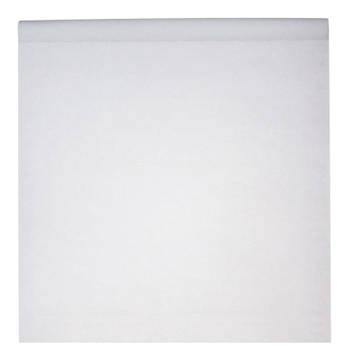 Santex Bruiloft tafelkleed op rol - polyester - wit - 120 cm x 10 m - Feesttafelkleden