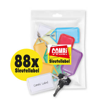 Sleutellabel Combi-Label openklapbaar- Sleutelhanger - Naamlabel - 88x
