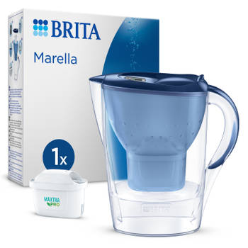 BRITA Marella Cool Waterfilterkan - 2,4L - Blauw - incl. 1 MAXTRA PRO All-in-1 Filterpatroon