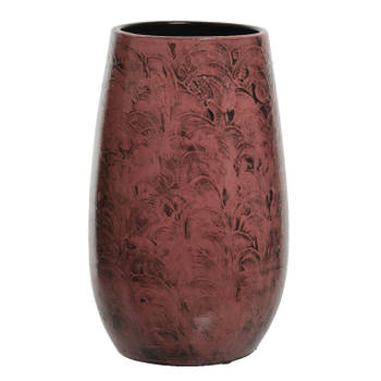 Bloemenvaas - terracotta - donker roze - D19 x H30 cm - Vazen