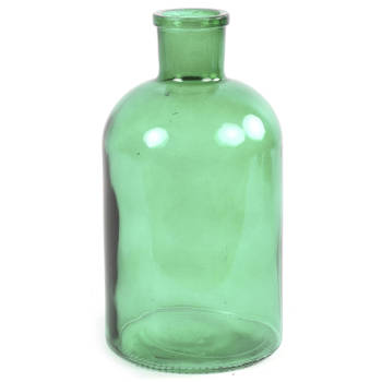 Countryfield vaas - mintgroen - glas - apotheker fles - D14 x H27 cm - Vazen